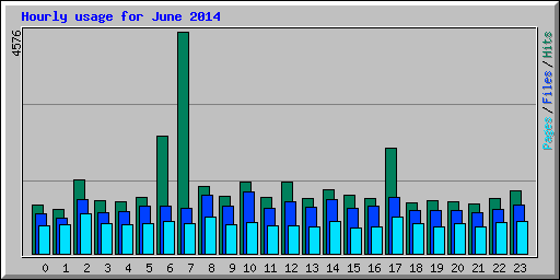Hourly usage for June 2014